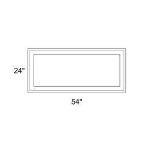 54" x 24" - Switchable Privacy Window - Fixed - White Vinyl