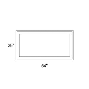 54" x 28" - Switchable Privacy Window - Fixed - White Vinyl