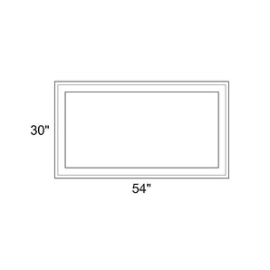 54" x 30" - Switchable Privacy Window - Fixed - White Vinyl