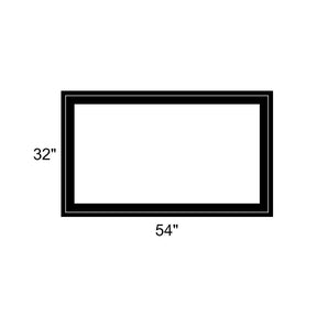 54" x 32" - Switchable Privacy Window - Fixed - Black Vinyl