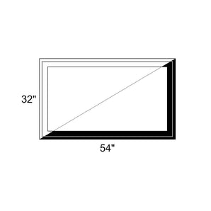 54" x 32" - Switchable Privacy Window - Fixed - Black/White Vinyl
