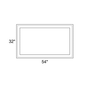 54" x 32" - Switchable Privacy Window - Fixed - White Vinyl