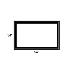 54" x 34" - Switchable Privacy Window - Fixed - Black Vinyl