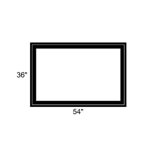 54" x 36" - Switchable Privacy Window - Fixed - Black Vinyl