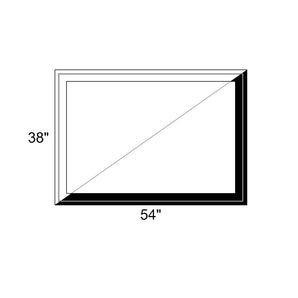 54" x 38" - Switchable Privacy Window - Fixed - Black/White Vinyl