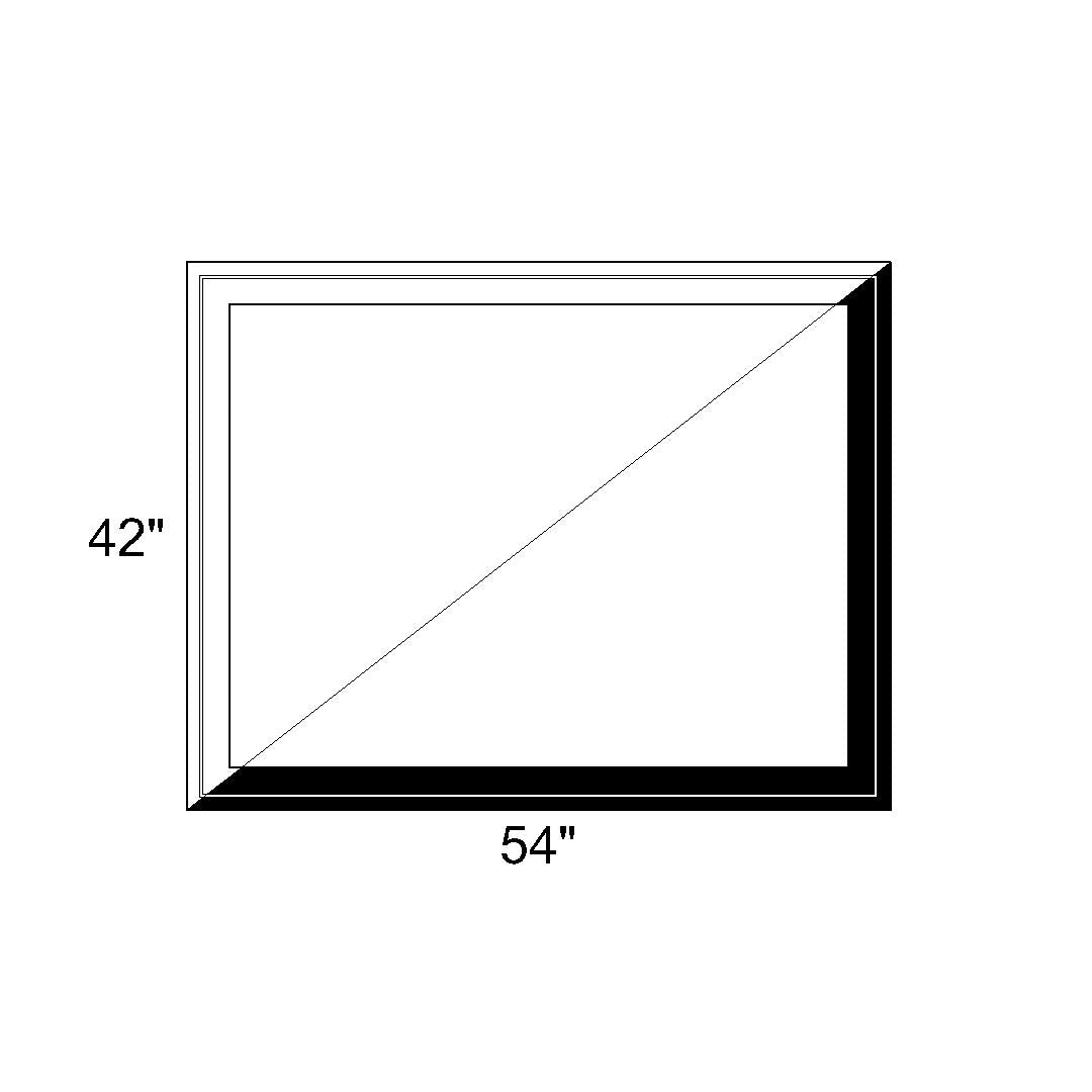 54 x 42 - Fixed Switchable LC Privacy Glass Window - Black/White Vinyl ...