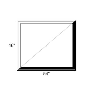54" x 46" - Switchable Privacy Window - Fixed - Black/White Vinyl