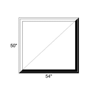 54" x 50" - Switchable Privacy Window - Fixed - Black/White Vinyl