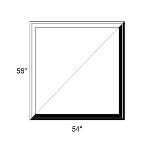 54" x 56" - Switchable Privacy Window - Fixed - Black/White Vinyl