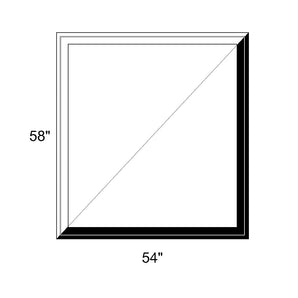 54" x 58" - Switchable Privacy Window - Fixed - Black/White Vinyl