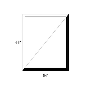 54" x 66" - Switchable Privacy Window - Fixed - Black/White Vinyl