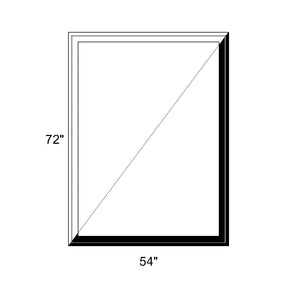 54" x 72" - Switchable Privacy Window - Fixed - Black/White Vinyl