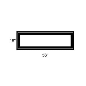 56" x 18" - Switchable Privacy Window - Fixed - Black Vinyl