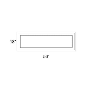 56" x 18" - Switchable Privacy Window - Fixed - White Vinyl