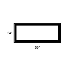 56" x 24" - Switchable Privacy Window - Fixed - Black Vinyl