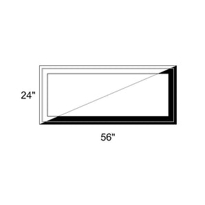 56" x 24" - Switchable Privacy Window - Fixed - Black/White Vinyl