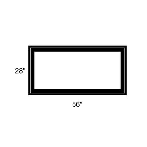 56" x 28" - Switchable Privacy Window - Fixed - Black Vinyl