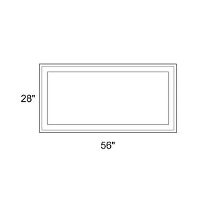 56" x 28" - Switchable Privacy Window - Fixed - White Vinyl