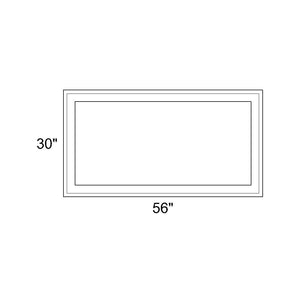 56" x 30" - Switchable Privacy Window - Fixed - White Vinyl