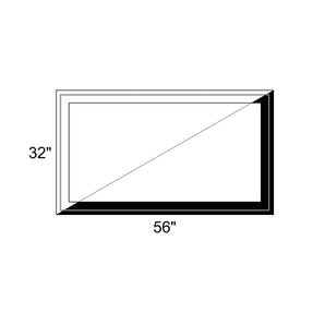 56" x 32" - Switchable Privacy Window - Fixed - Black/White Vinyl