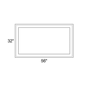 56" x 32" - Switchable Privacy Window - Fixed - White Vinyl