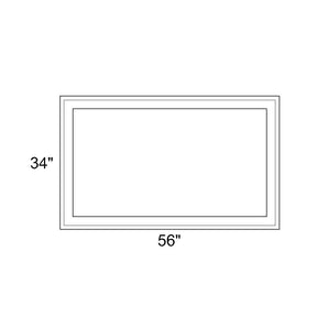 56" x 34" - Switchable Privacy Window - Fixed - White Vinyl