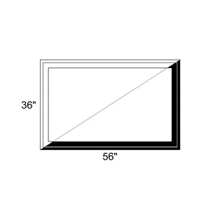 56" x 36" - Switchable Privacy Window - Fixed - Black/White Vinyl