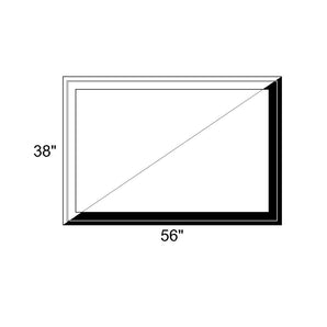 56" x 38" - Switchable Privacy Window - Fixed - Black/White Vinyl