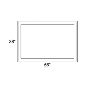 56" x 38" - Switchable Privacy Window - Fixed - White Vinyl