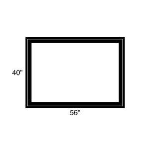 56" x 40" - Switchable Privacy Window - Fixed - Black Vinyl