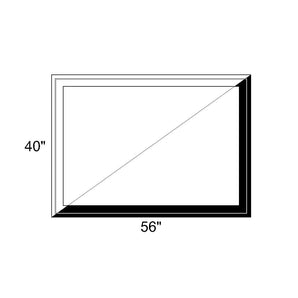 56" x 40" - Switchable Privacy Window - Fixed - Black/White Vinyl