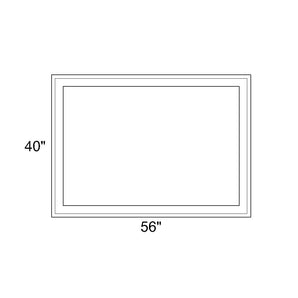 56" x 40" - Switchable Privacy Window - Fixed - White Vinyl