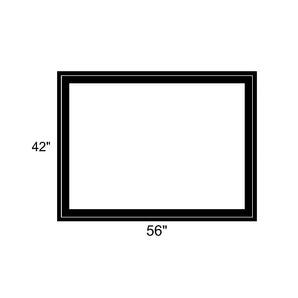 56" x 42" - Switchable Privacy Window - Fixed - Black Vinyl