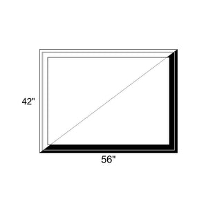 56" x 42" - Switchable Privacy Window - Fixed - Black/White Vinyl