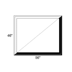 56" x 46" - Switchable Privacy Window - Fixed - Black/White Vinyl