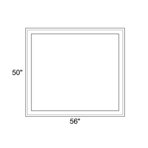 56" x 50" - Switchable Privacy Window - Fixed - White Vinyl