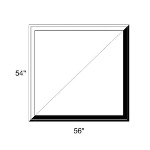 56" x 54" - Switchable Privacy Window - Fixed - Black/White Vinyl