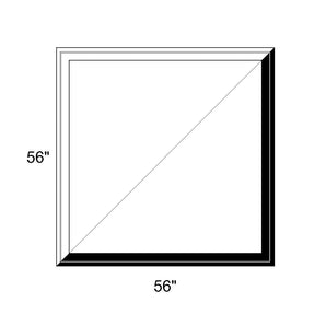 56" x 56" - Switchable Privacy Window - Fixed - Black/White Vinyl