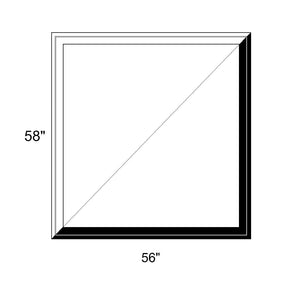 56" x 58" - Switchable Privacy Window - Fixed - Black/White Vinyl