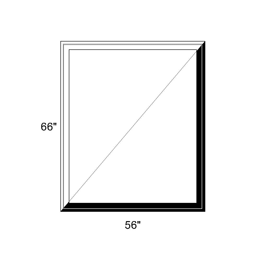 56 x 66 - Fixed Switchable LC Privacy Glass Window - Black/White Vinyl ...