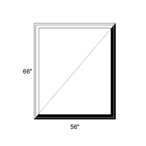 56" x 66" - Switchable Privacy Window - Fixed - Black/White Vinyl