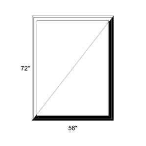 56" x 72" - Switchable Privacy Window - Fixed - Black/White Vinyl