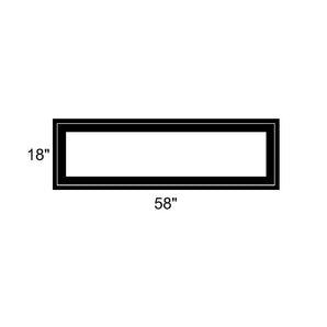 58" x 18" - Switchable Privacy Window - Fixed - Black Vinyl