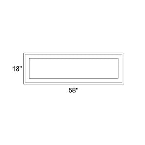 58" x 18" - Switchable Privacy Window - Fixed - White Vinyl
