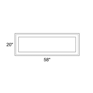58" x 20" - Switchable Privacy Window - Fixed - White Vinyl