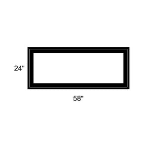 58" x 24" - Switchable Privacy Window - Fixed - Black Vinyl