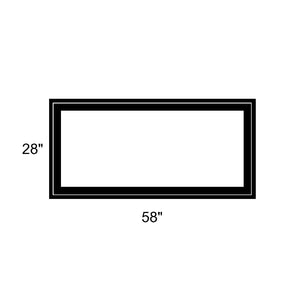 58" x 28" - Switchable Privacy Window - Fixed - Black Vinyl