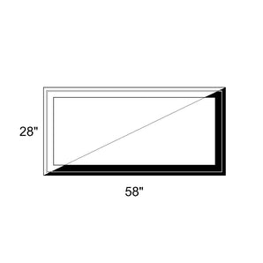 58" x 28" - Switchable Privacy Window - Fixed - Black/White Vinyl