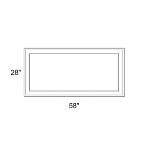 58" x 28" - Switchable Privacy Window - Fixed - White Vinyl