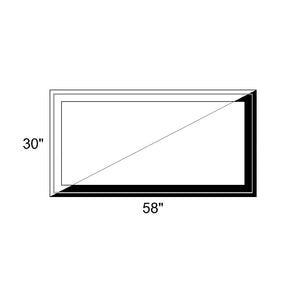 58" x 30" - Switchable Privacy Window - Fixed - Black/White Vinyl